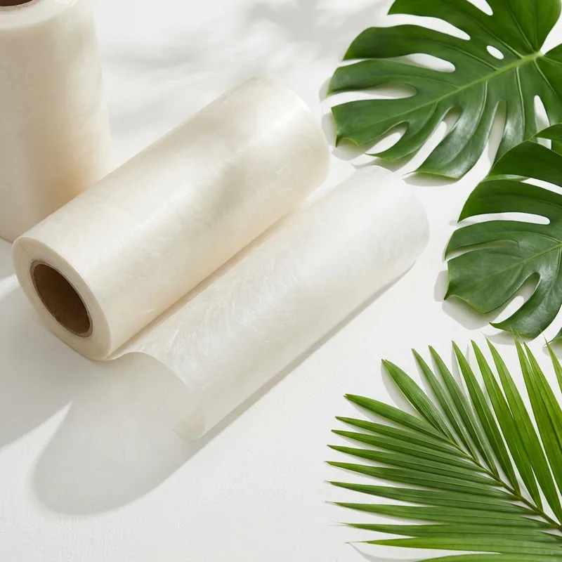 Sustainable biodegradable plastic packaging with compostable plastic bags and plant-based bioplastics
